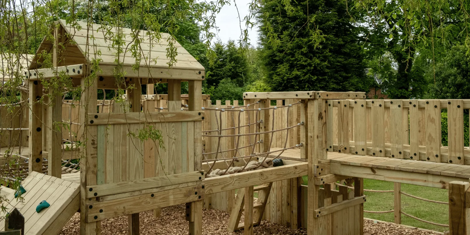 Housing development monkey bridge play area